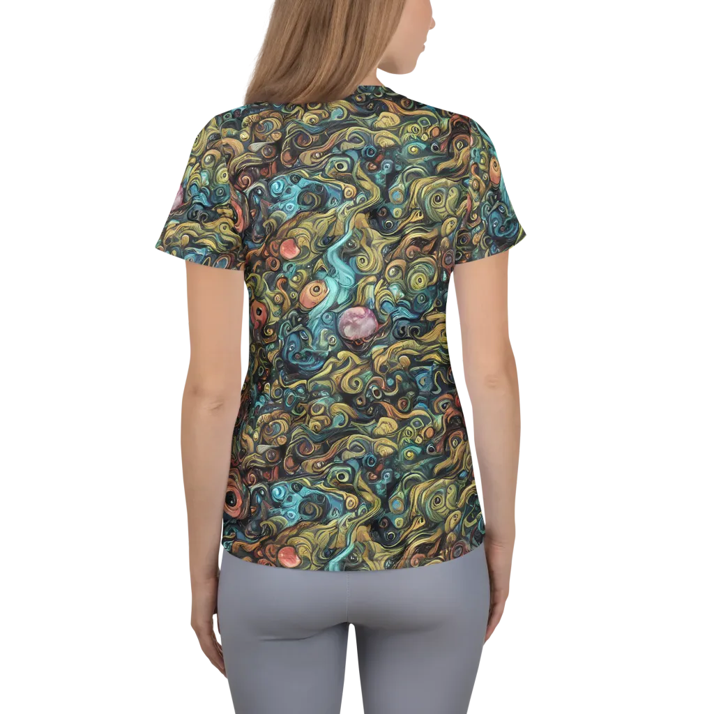 Tidal Vision on Women's Athletic T-Shirt — Back