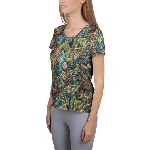 Tidal Vision on a Women's Athletic T-Shirt