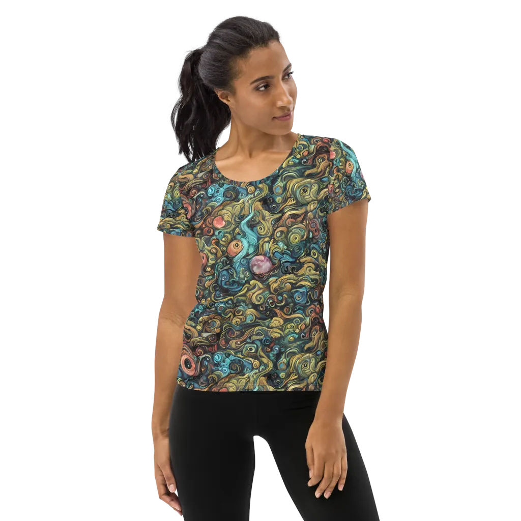 Tidal Vision on Women's Athletic T-Shirt — Front