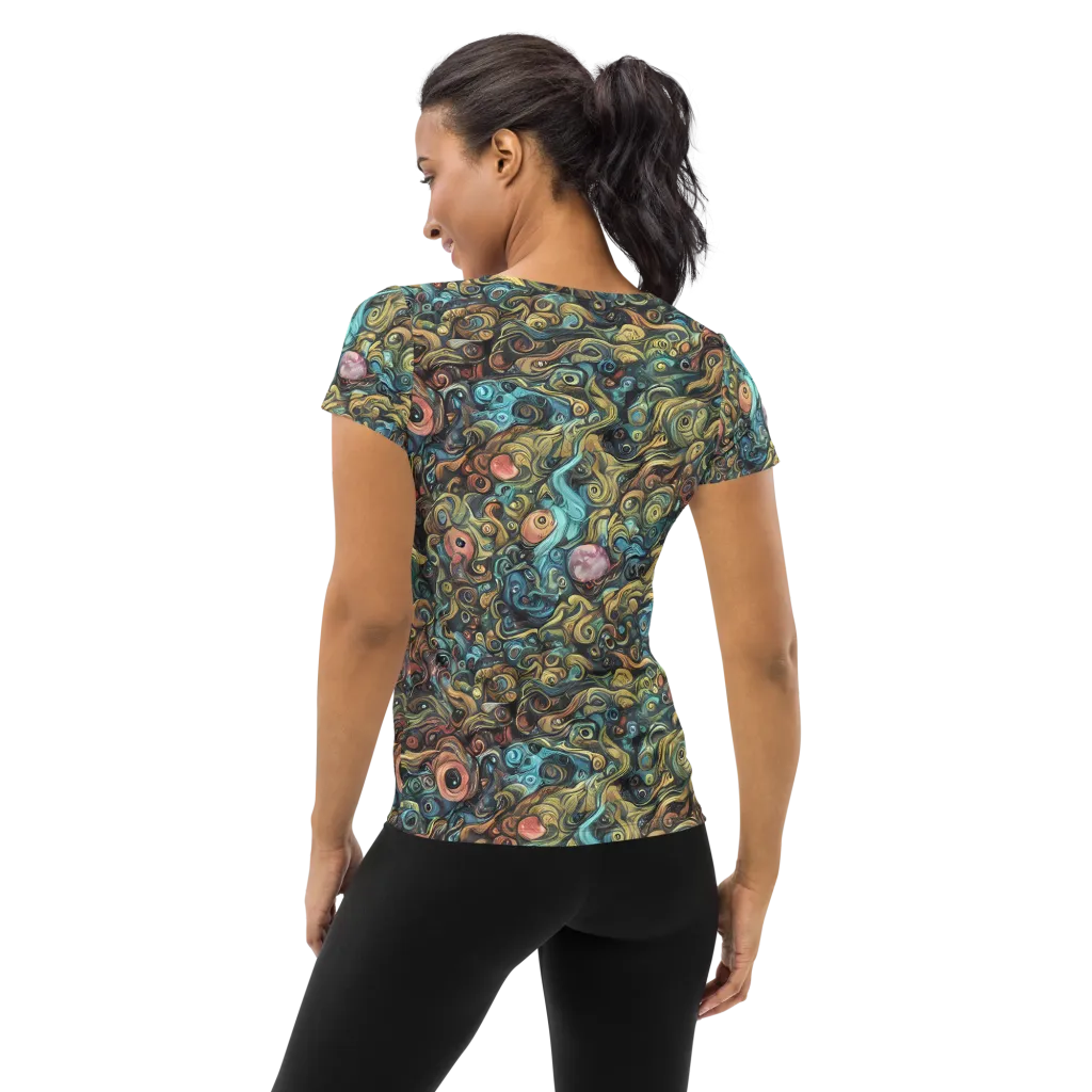Tidal Vision on Women's Athletic T-Shirt — Back