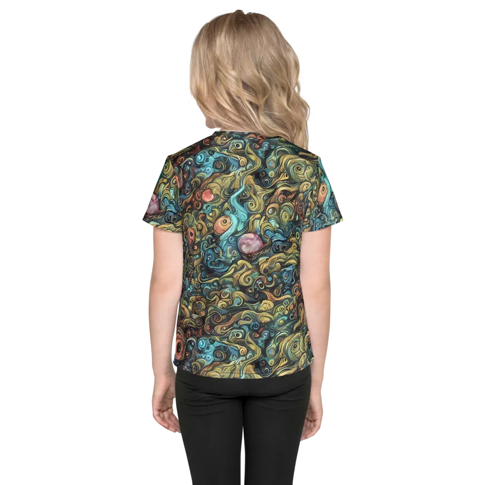 Tidal Vision on Kids Crew Neck T-Shirt — Back