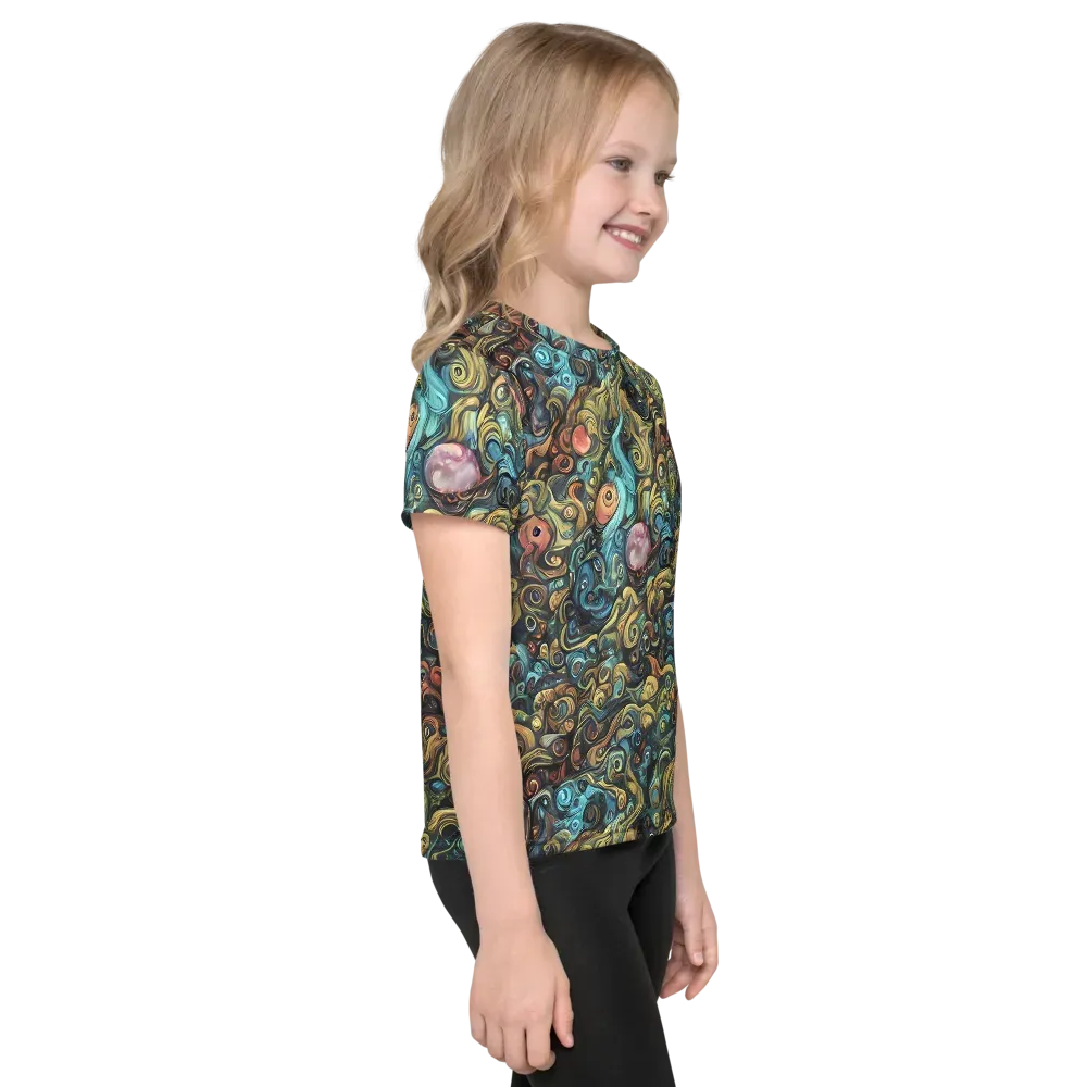 Tidal Vision on Kids Crew Neck T-Shirt — Right