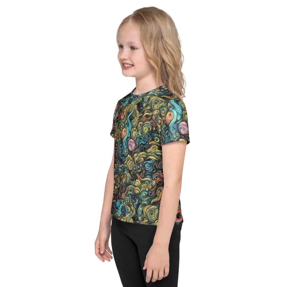 Tidal Vision on Kids Crew Neck T-Shirt — Left