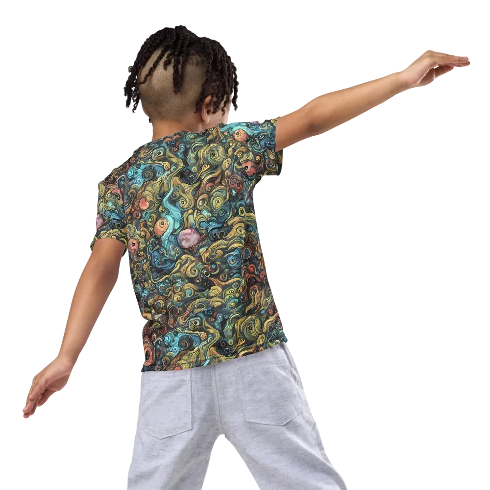 Tidal Vision on Kids Crew Neck T-Shirt — Back