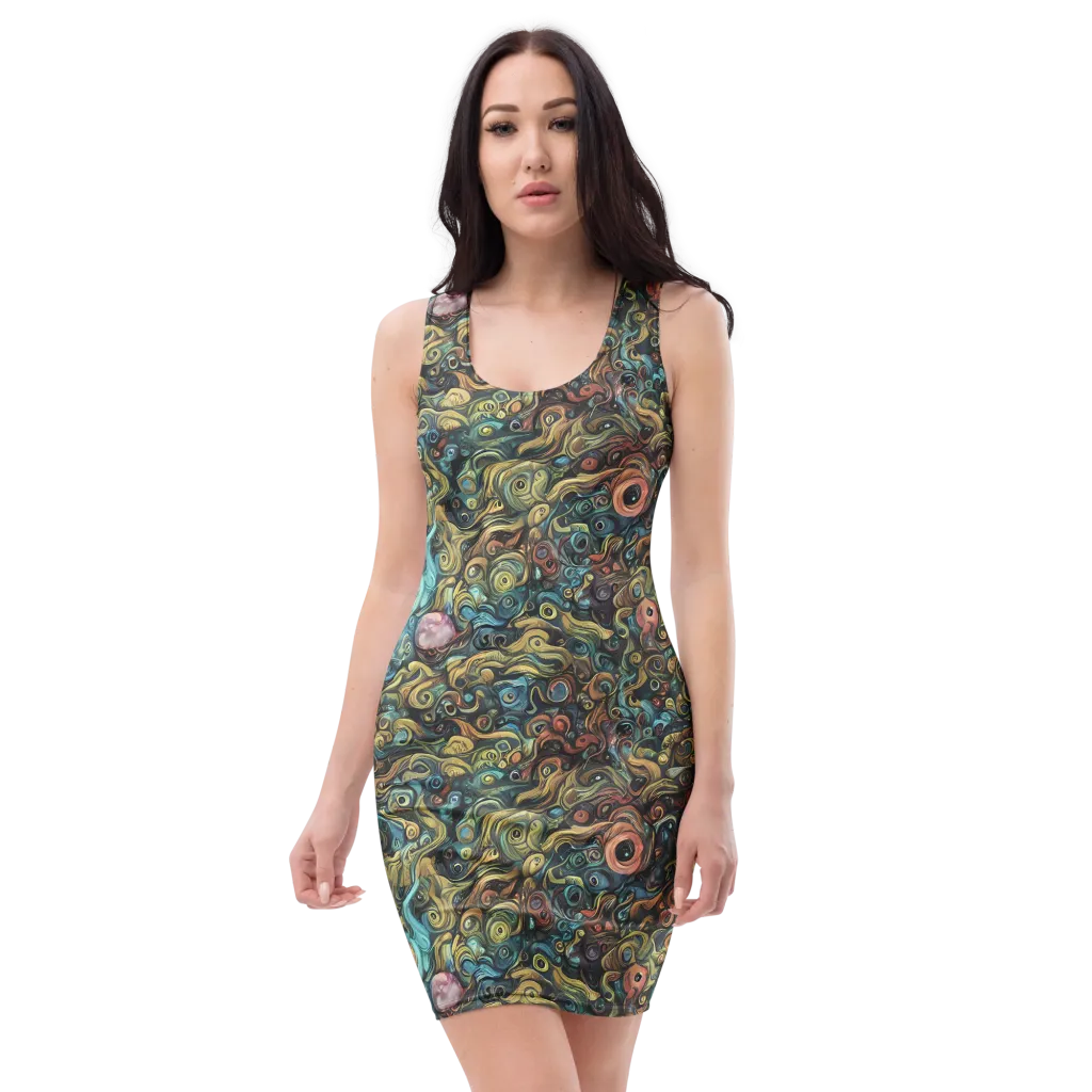 Tidal Vision on Bodycon Dress — Front