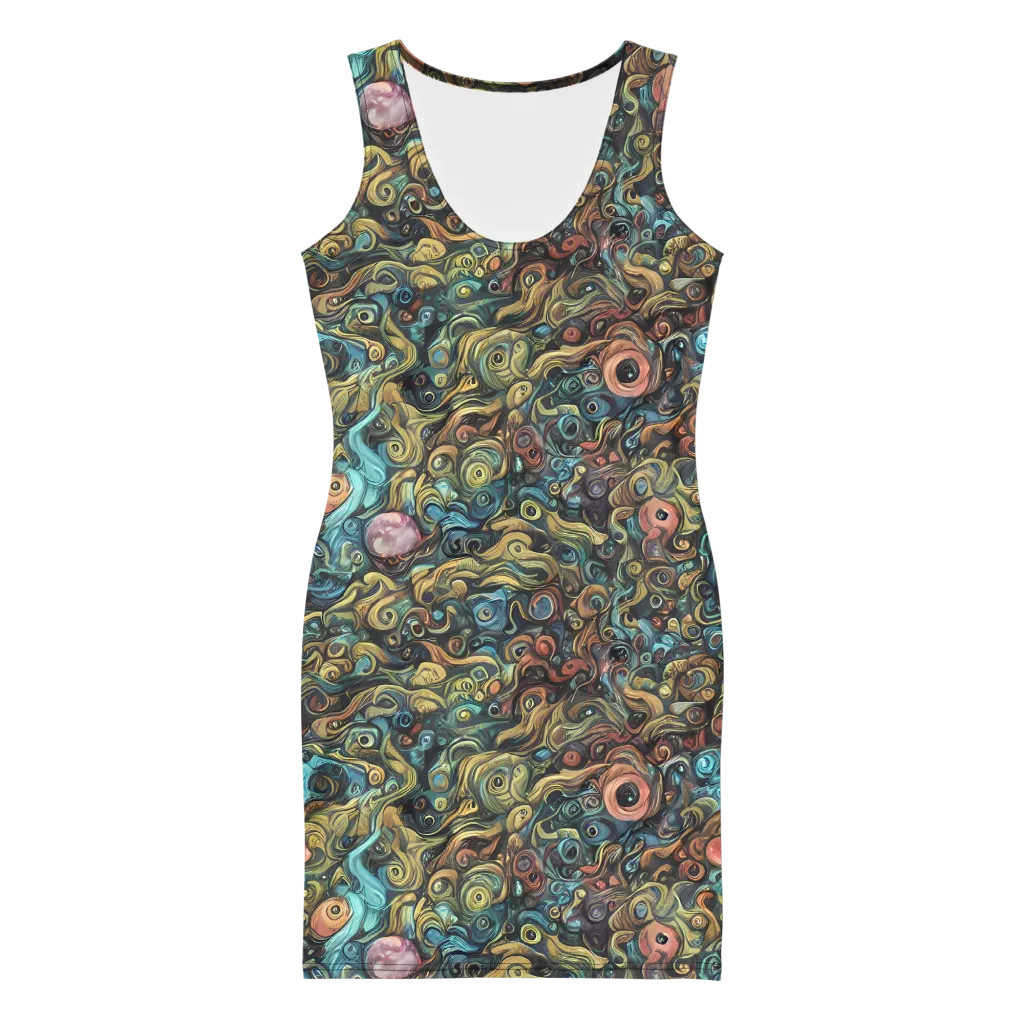 Tidal Vision on Bodycon Dress — Front
