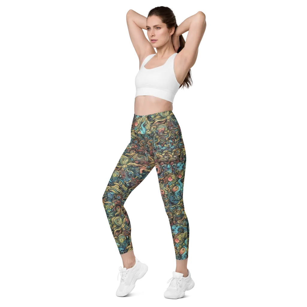 Tidal Vision on Leggings with Pockets — Left Front