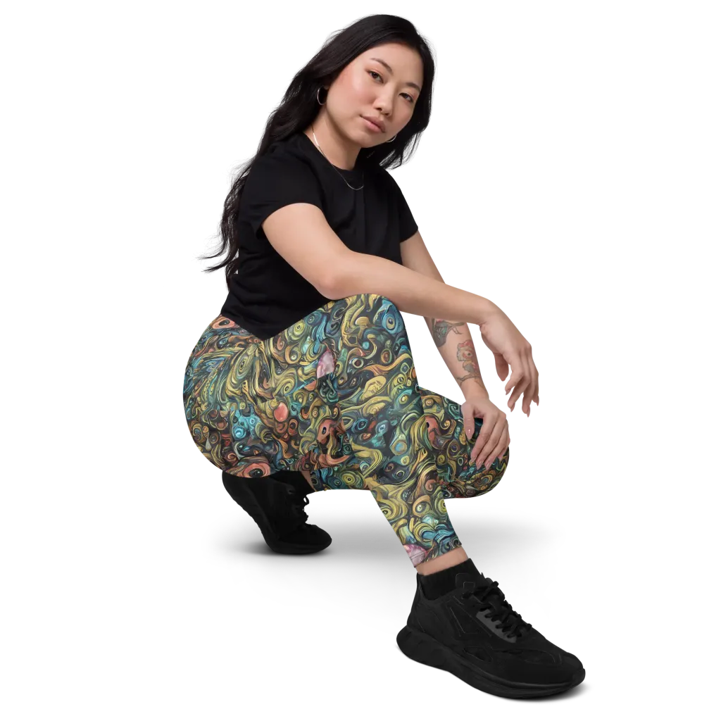 Tidal Vision on Leggings with Pockets — Right Front