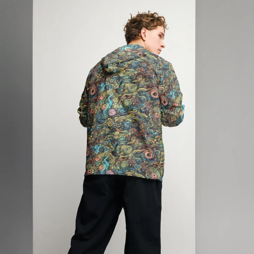 Tidal Vision on Men's Windbreaker — Back