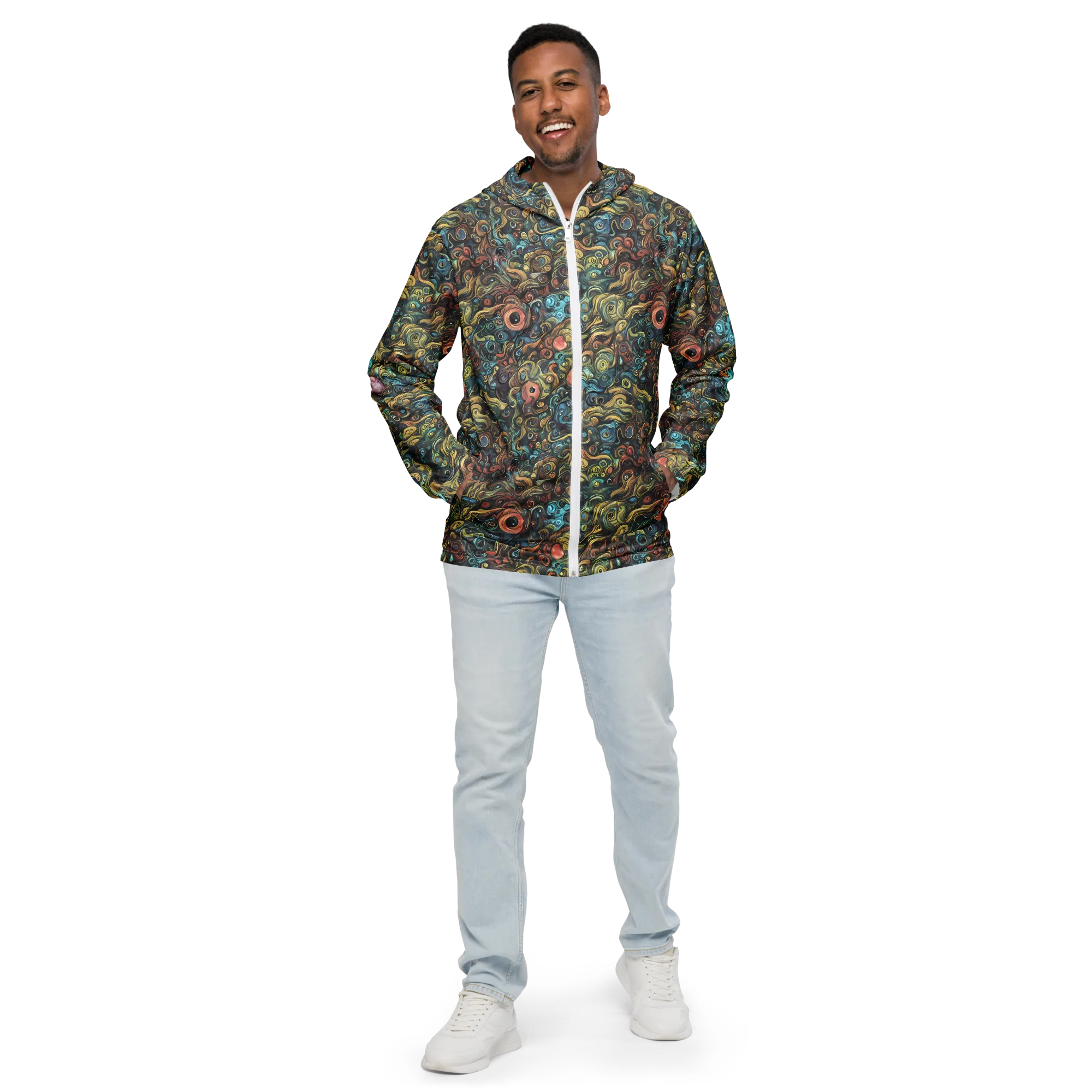 Tidal Vision on Men's Windbreaker — Front