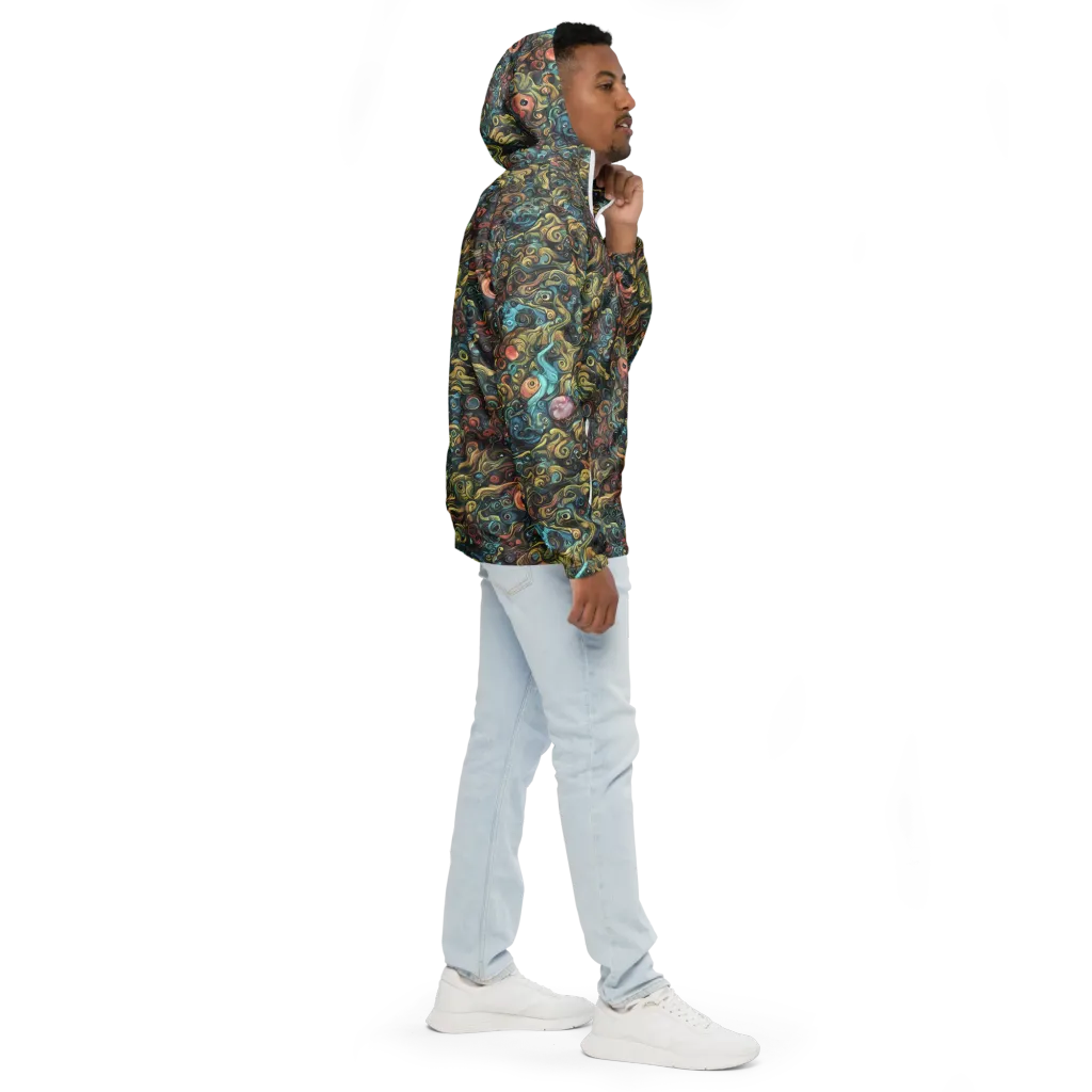 Tidal Vision on Men's Windbreaker — Right