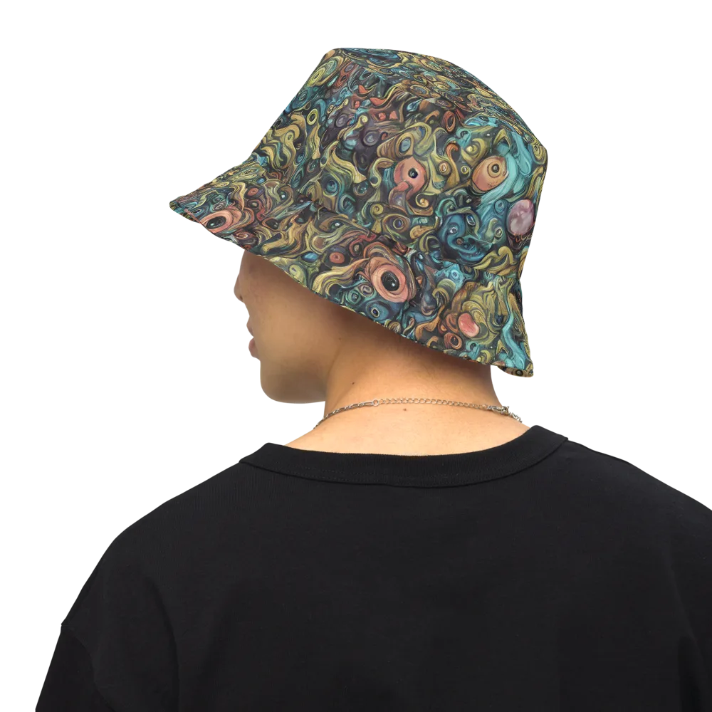 Tidal Vision on Reversible Bucket Hat — Back Inside