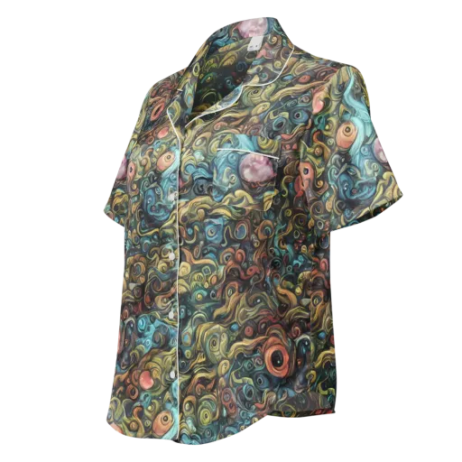Tidal Vision on a Women's Short Sleeve Pajama Top