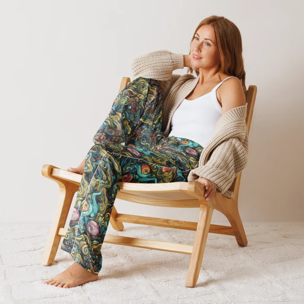 Tidal Vision on Women's Pajama Pants — Front