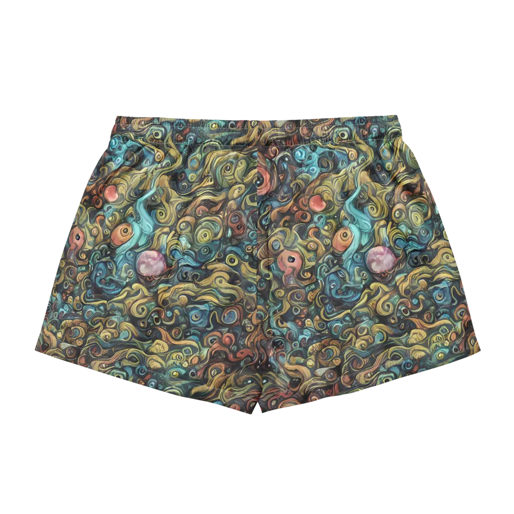 Tidal Vision on Women's Pajama Shorts — Back