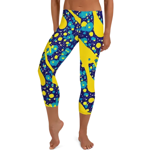 Starburst Splash on a Capri Leggings