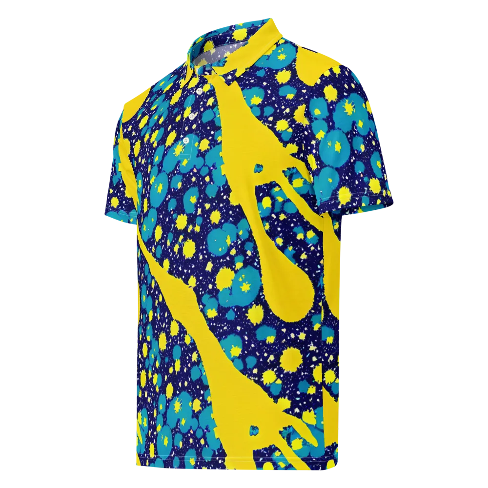 Starburst Splash on Men's Slim Fit Polo Shirt — Left Front