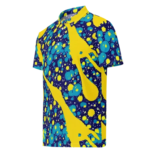 Starburst Splash on a Men's Slim Fit Polo Shirt