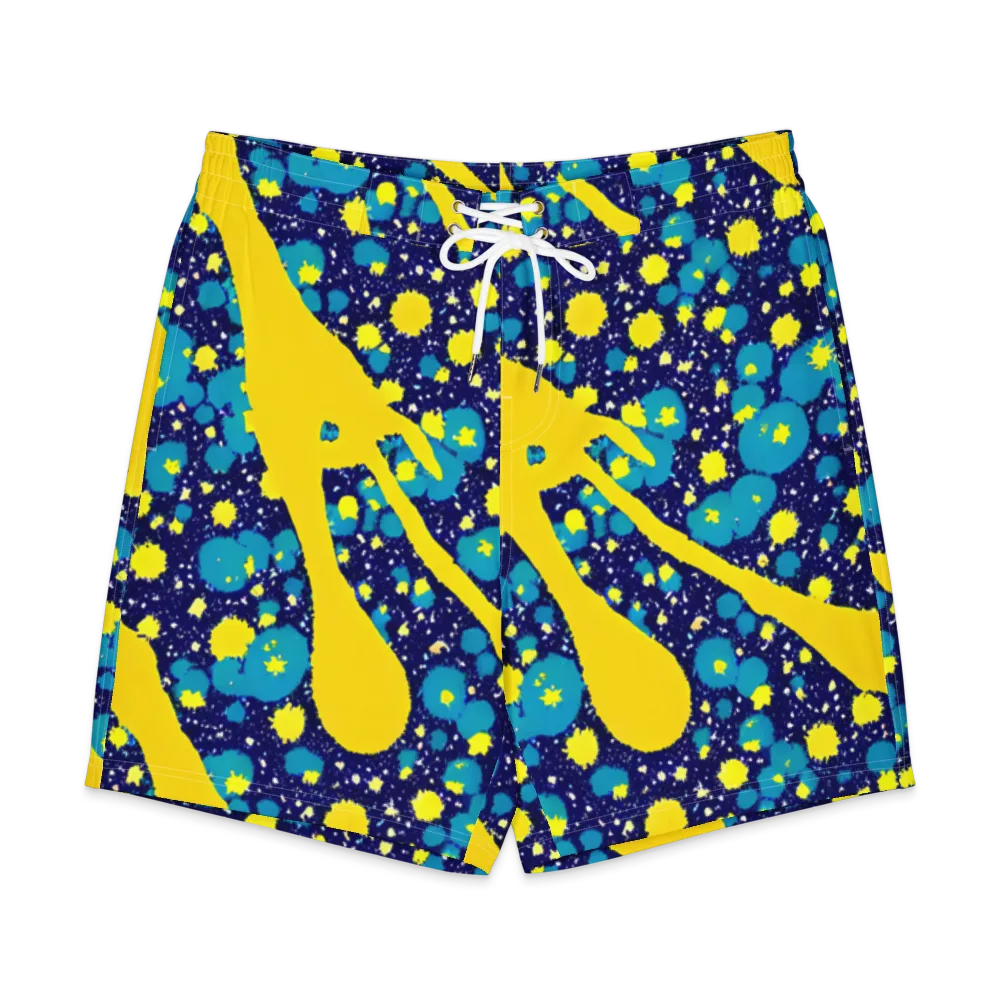 Starburst Splash on Men's Board Shorts — Front