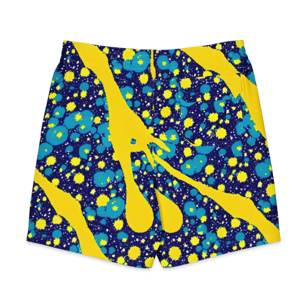 Starburst Splash on Men's Board Shorts — Back