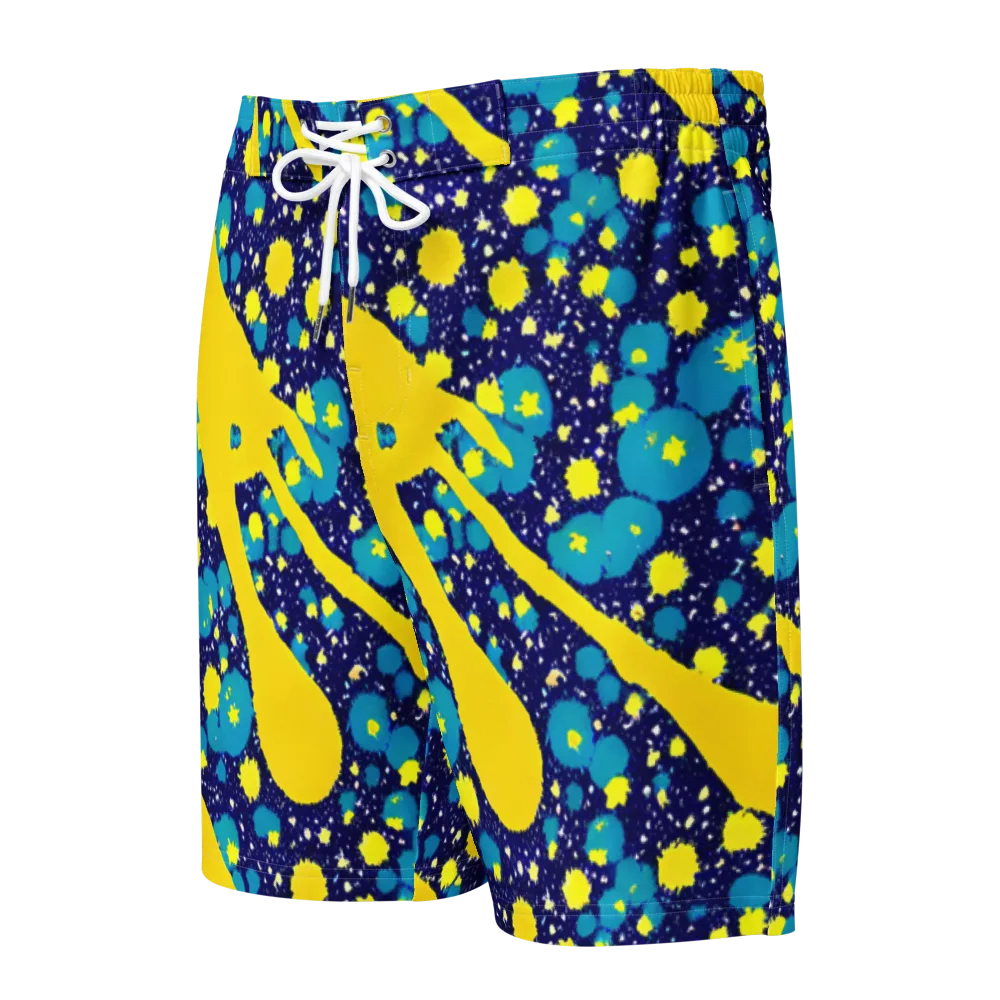 Starburst Splash on Men's Board Shorts — Front