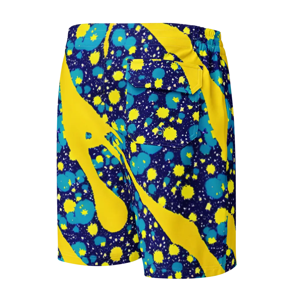 Starburst Splash on Men's Board Shorts — Back