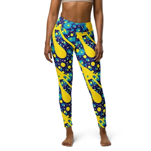 Starburst Splash on a Yoga Leggings