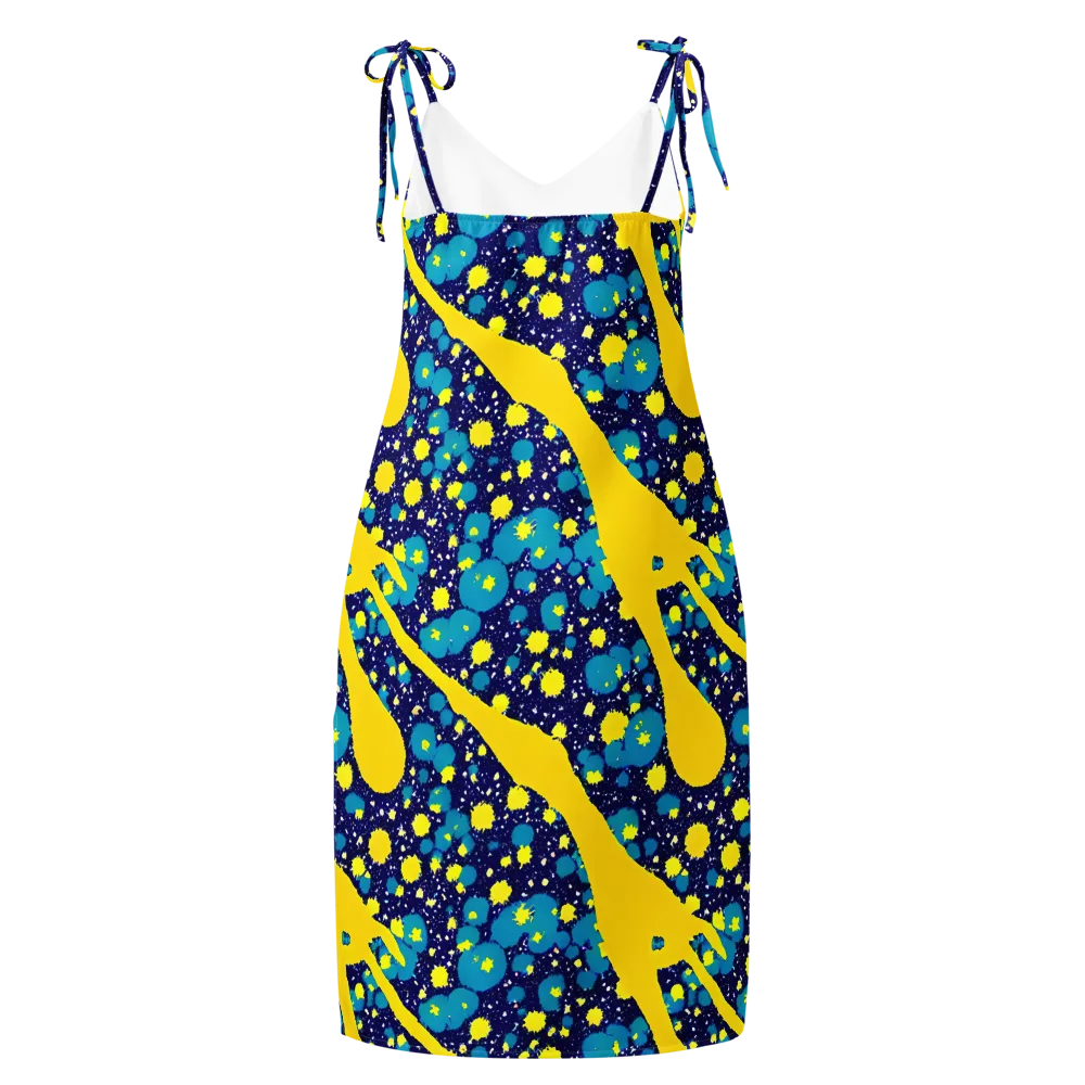 Starburst Splash on Slip Dress — Back