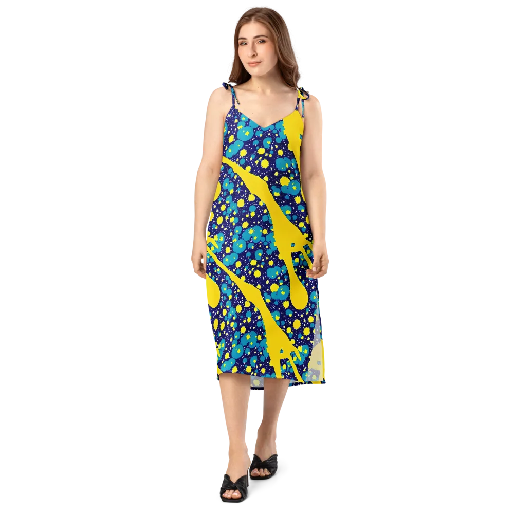 Starburst Splash on Slip Dress — Front