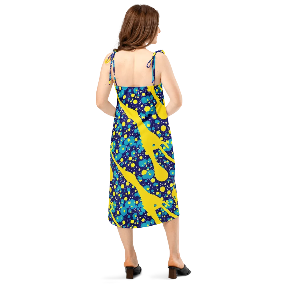 Starburst Splash on Slip Dress — Back