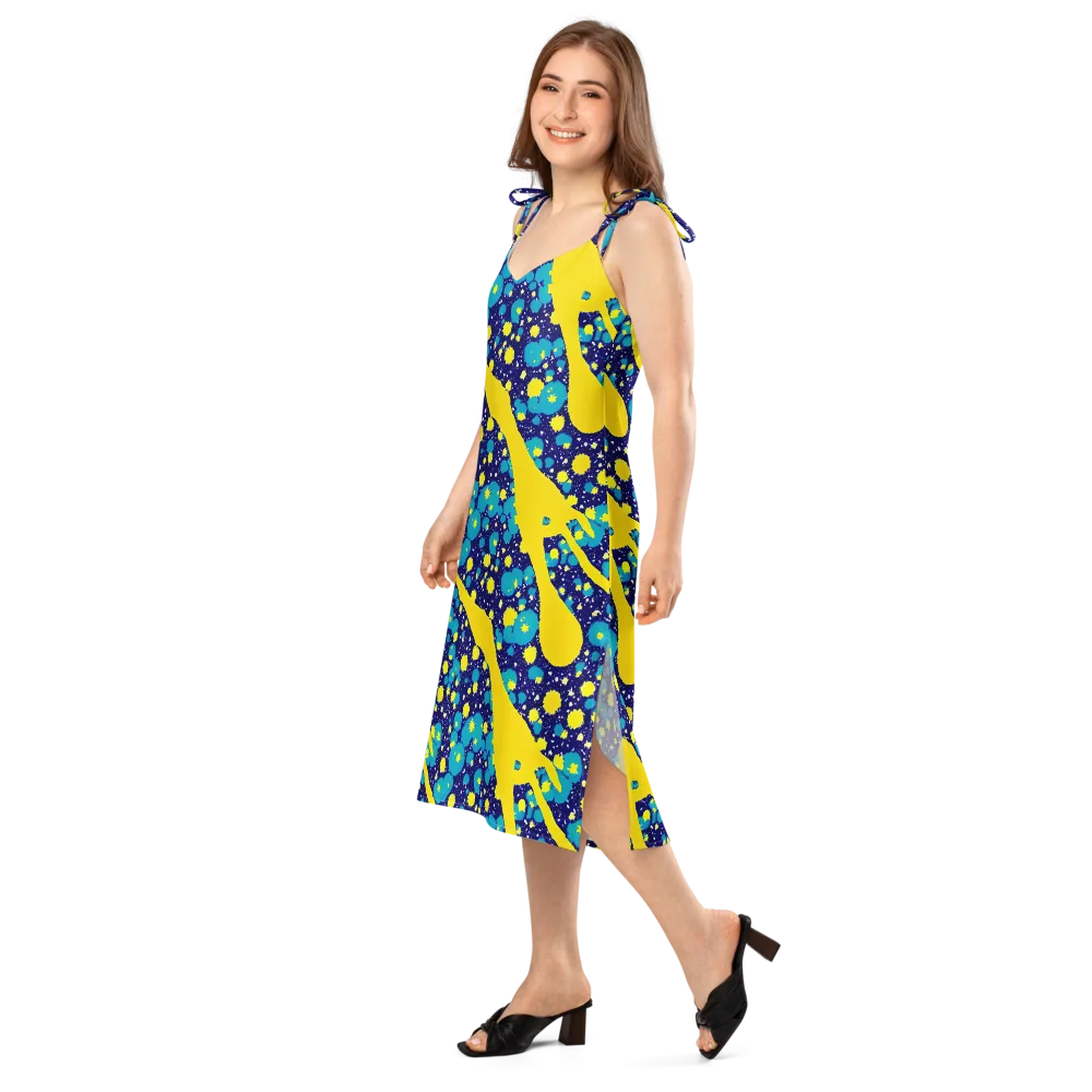 Starburst Splash on Slip Dress — Left Front