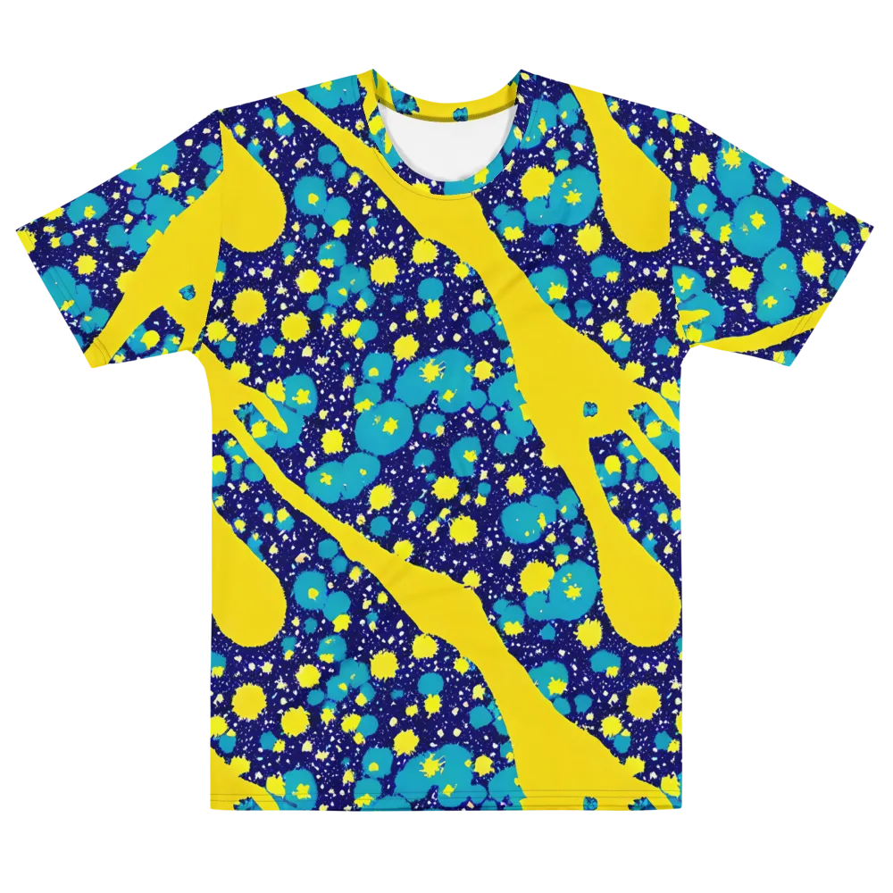 Starburst Splash on Men's Cotton Crew Neck T-Shirt — Front