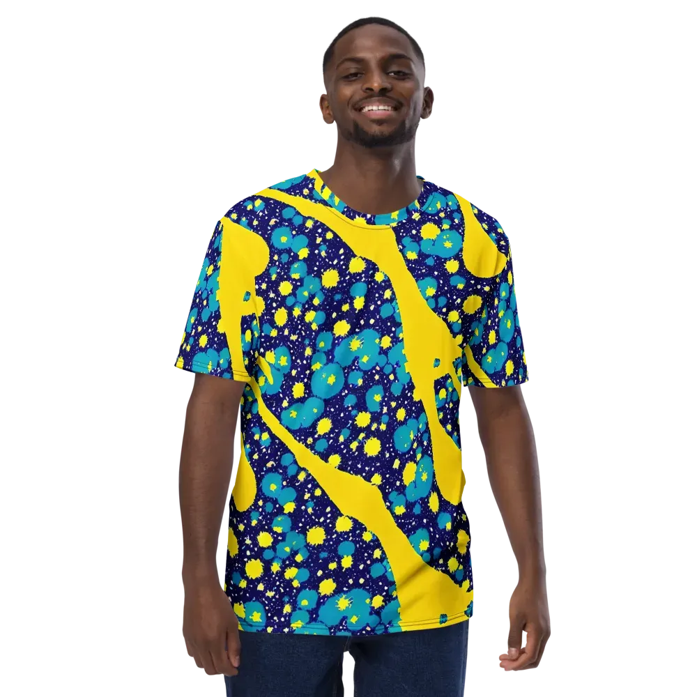 Starburst Splash on Men's Crew Neck T-Shirt — Front