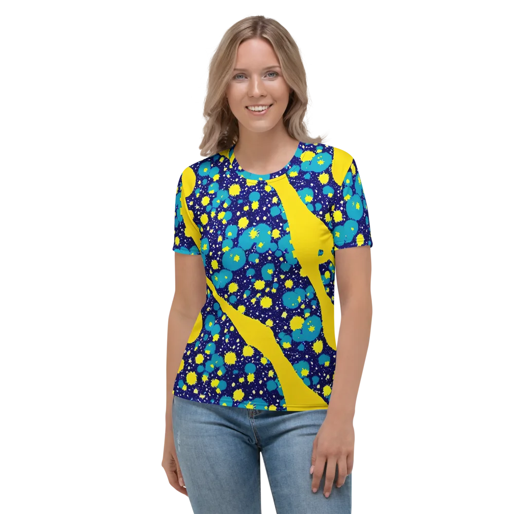 Starburst Splash on Women's Crew Neck T-Shirt — Front