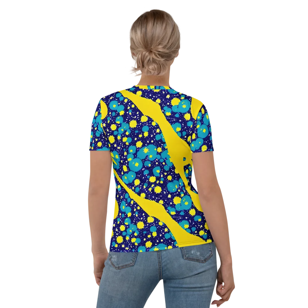 Starburst Splash on Women's Crew Neck T-Shirt — Back