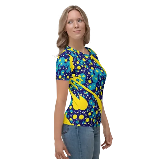 Starburst Splash on a Women's Crew Neck T-Shirt