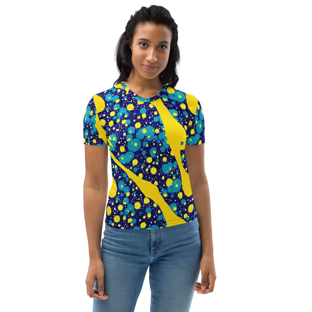 Starburst Splash on Women's Crew Neck T-Shirt — Front