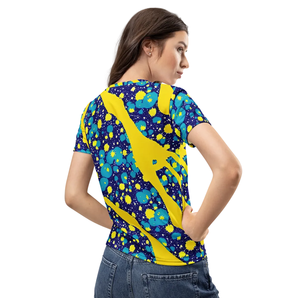 Starburst Splash on Women's Crew Neck T-Shirt — Back