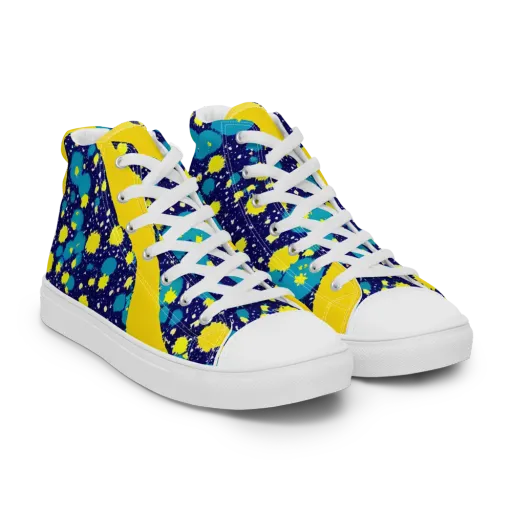 Starburst Splash on a Women's High Top Canvas Shoes