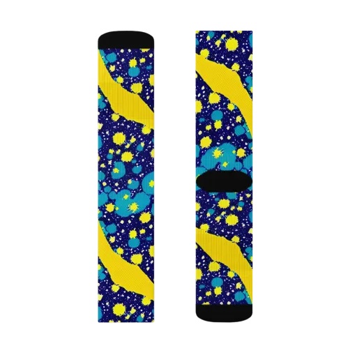 Starburst Splash on a Socks