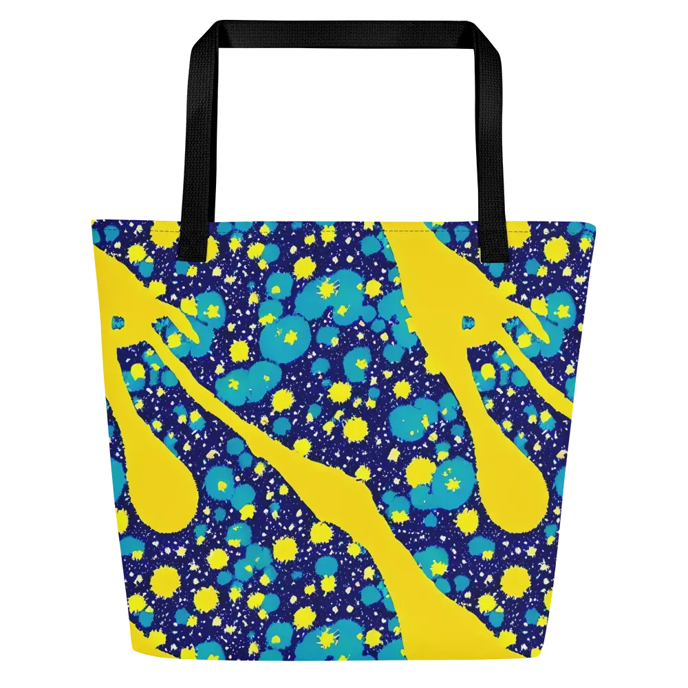 Starburst Splash on Large Tote Bag W/ Pocket — Front
