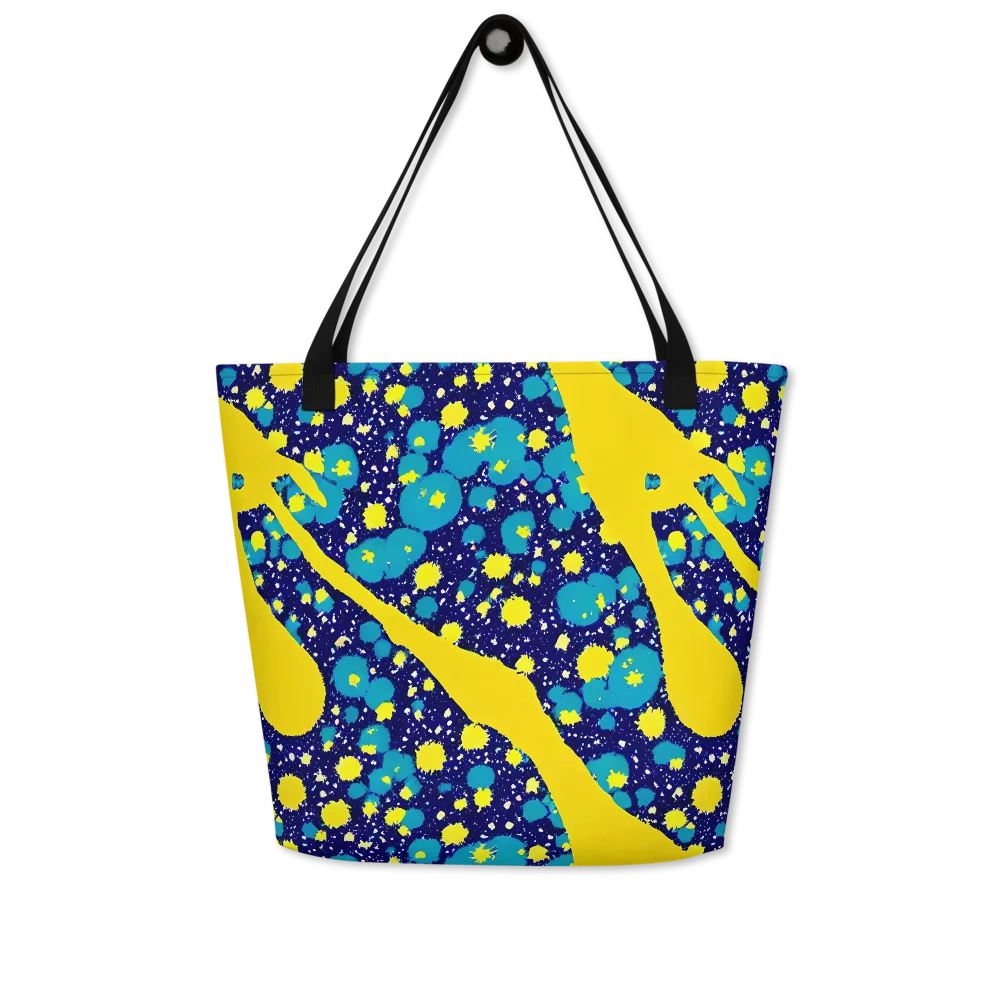 Starburst Splash on Large Tote Bag W/ Pocket — Front