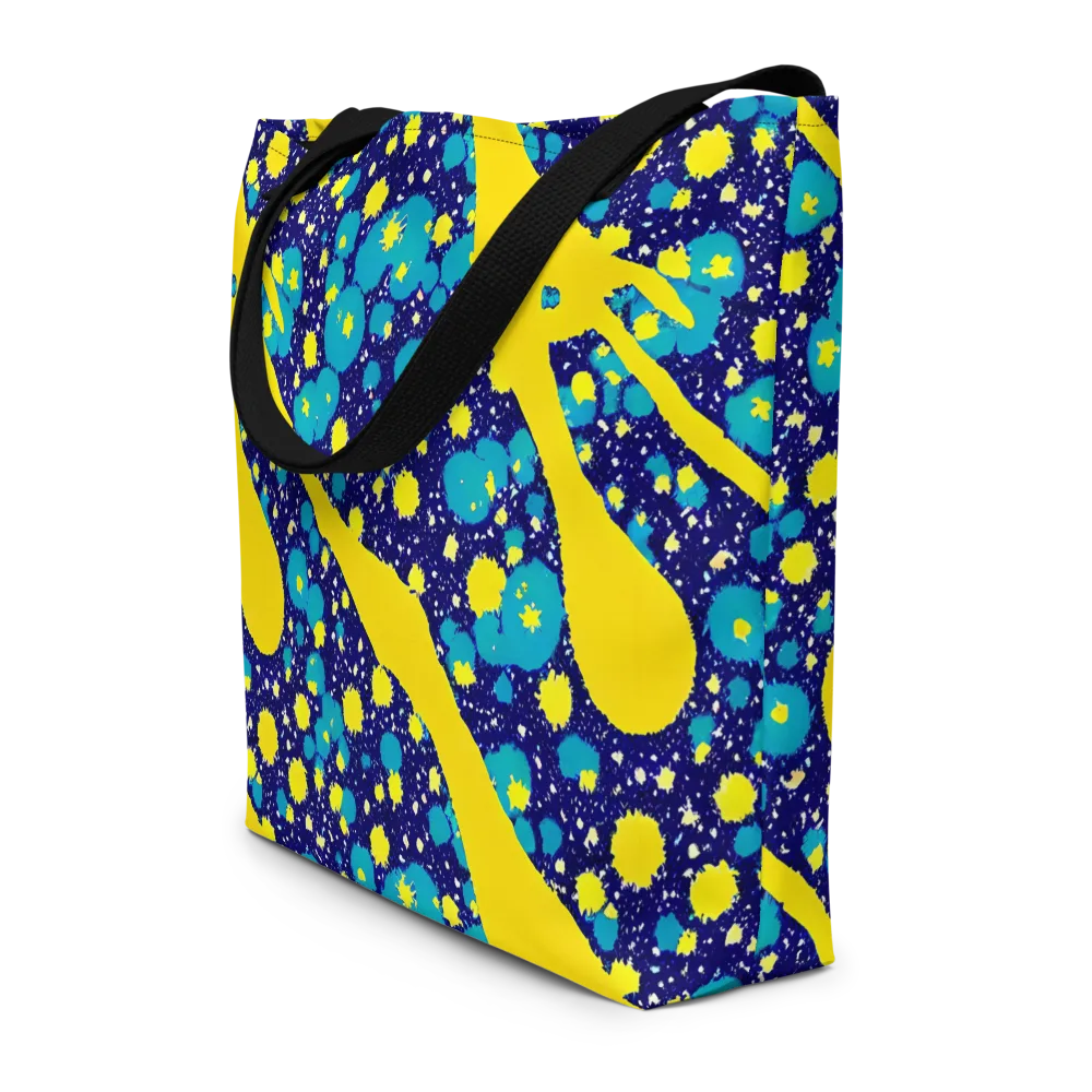 Starburst Splash on Large Tote Bag W/ Pocket — Front