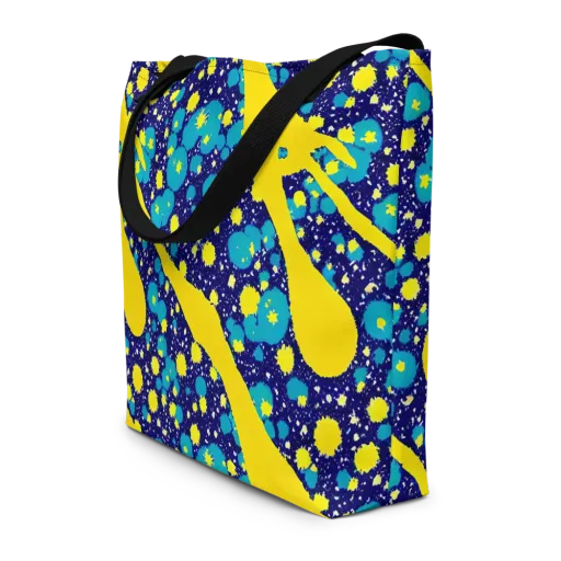 Starburst Splash on a Large Tote Bag W/ Pocket