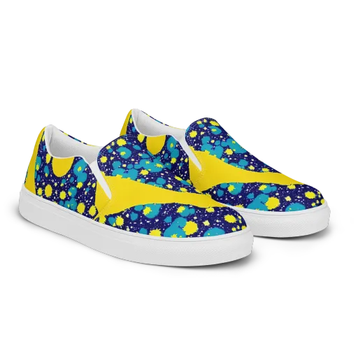 Starburst Splash on a Women's Slip-On Canvas Shoes