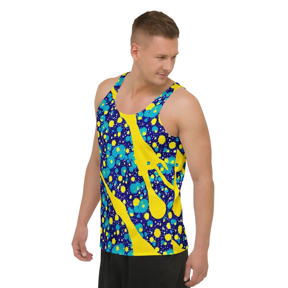 Starburst Splash on Men's Tank Top — Left Front