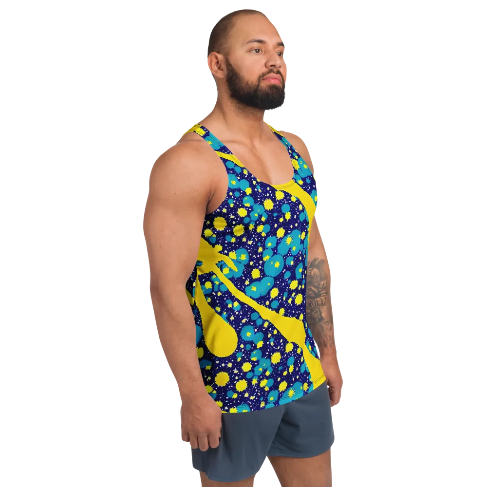 Starburst Splash on Men's Tank Top — Right Front