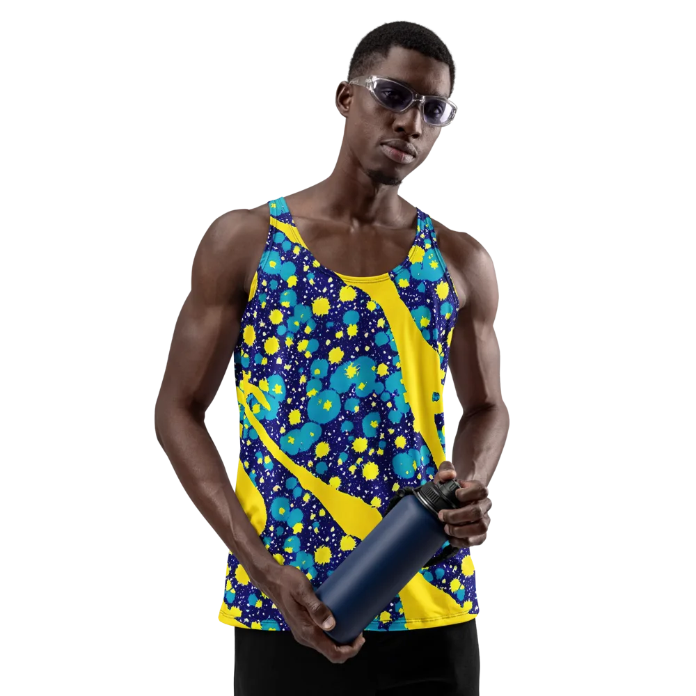 Starburst Splash on Men's Tank Top — Front