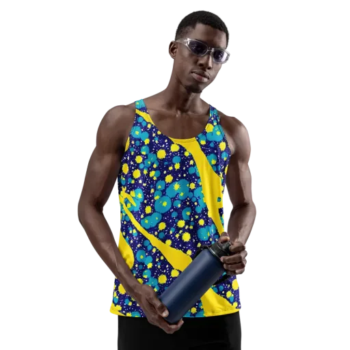 Starburst Splash on a Men's Tank Top
