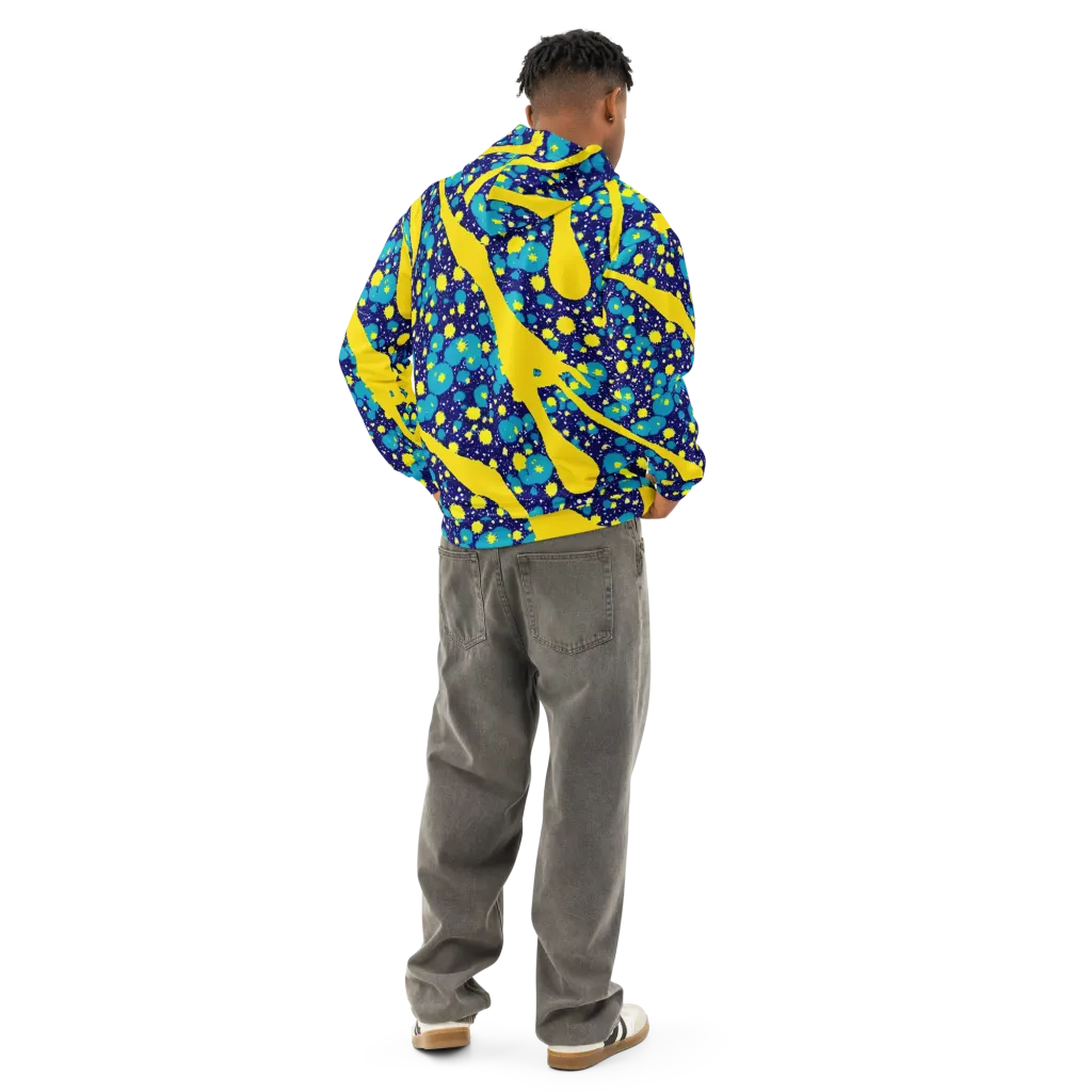 Starburst Splash on Cotton Hoodie — Back